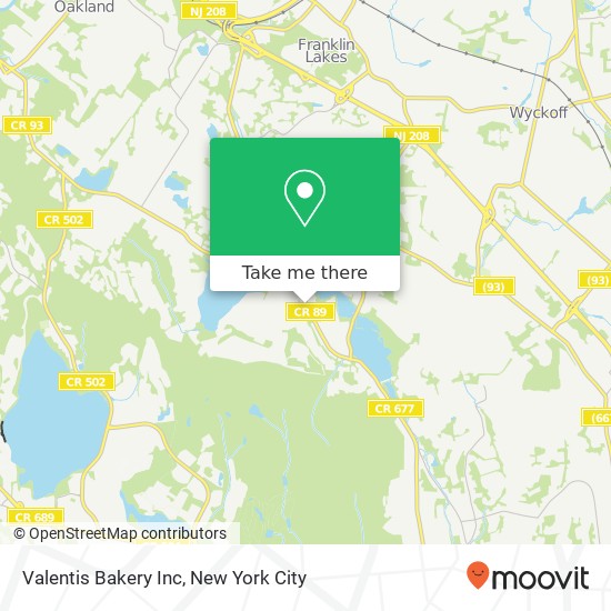 Mapa de Valentis Bakery Inc