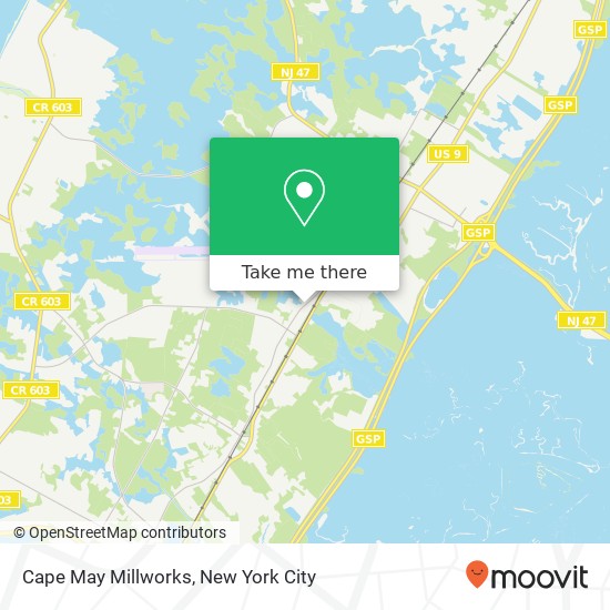 Cape May Millworks map