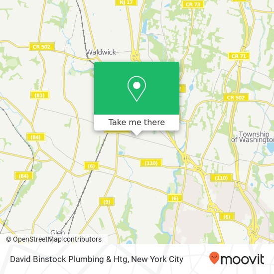 Mapa de David Binstock Plumbing & Htg