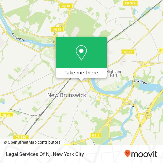 Legal Services Of Nj map