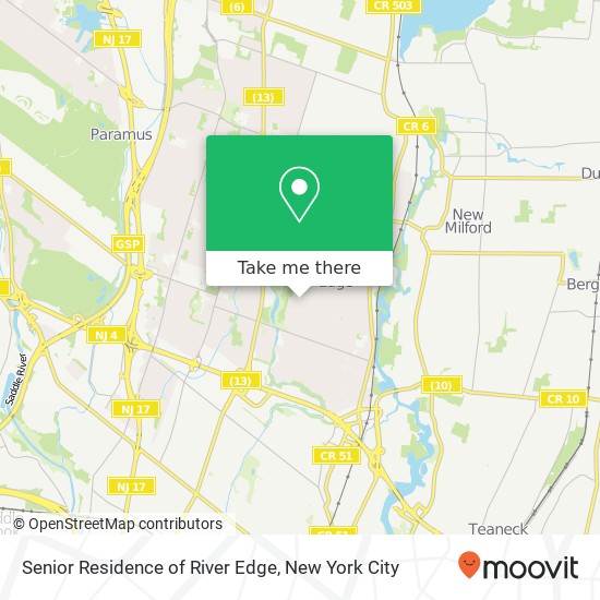Mapa de Senior Residence of River Edge