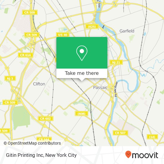 Gitin Printing Inc map