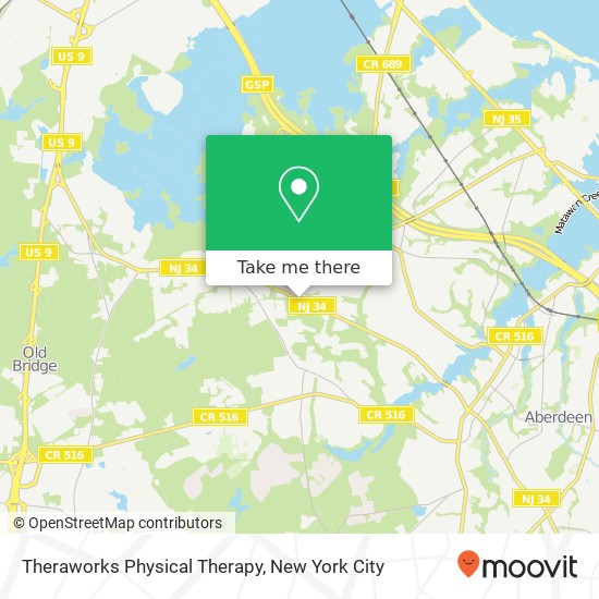 Theraworks Physical Therapy map