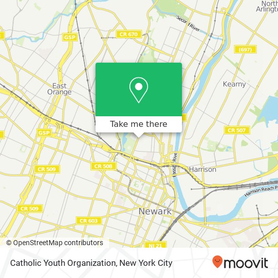 Catholic Youth Organization map