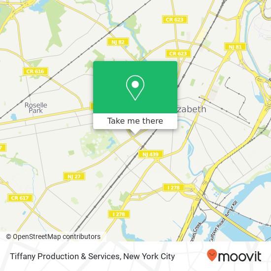 Tiffany Production & Services map