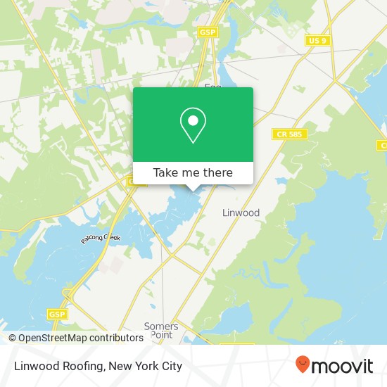 Linwood Roofing map