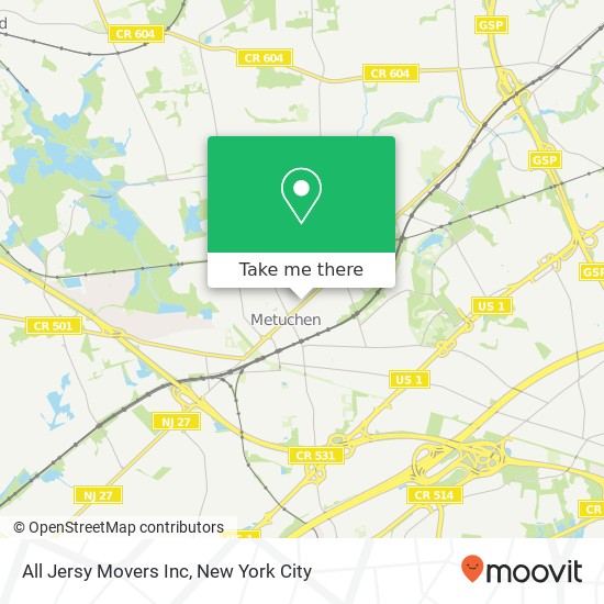 All Jersy Movers Inc map