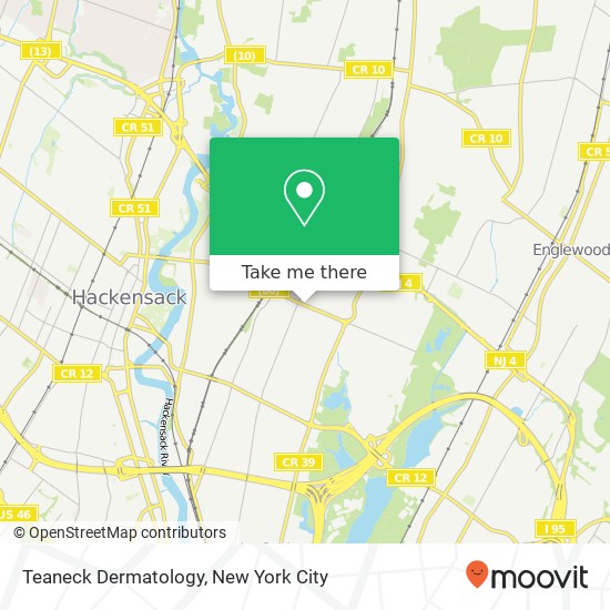 Teaneck Dermatology map