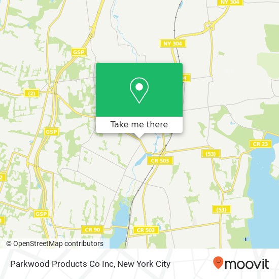 Parkwood Products Co Inc map