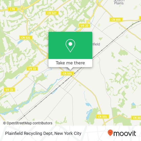 Mapa de Plainfield Recycling Dept