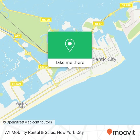 A1 Mobility Rental & Sales map