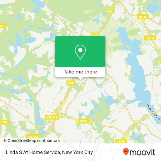 Linda S At Home Service map