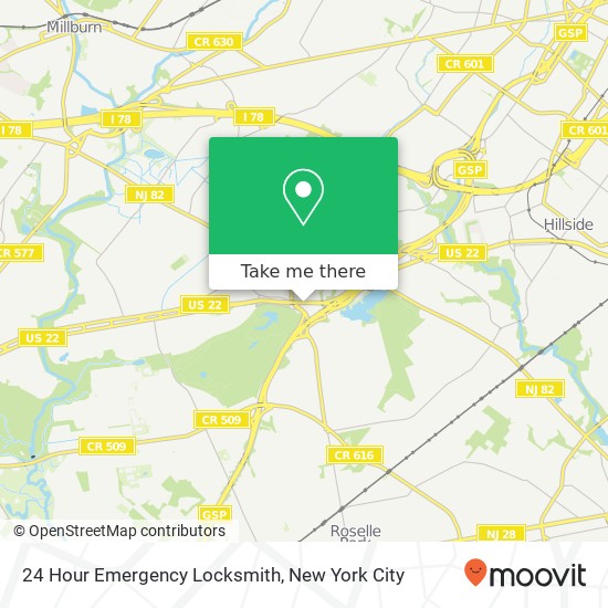 Mapa de 24 Hour Emergency Locksmith