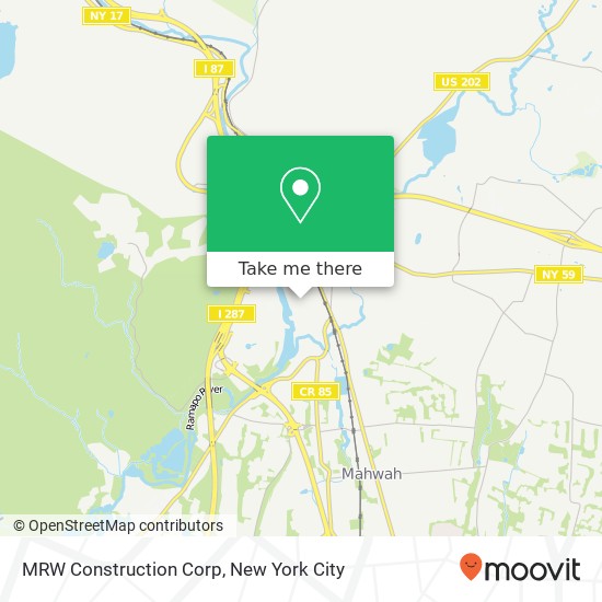 MRW Construction Corp map