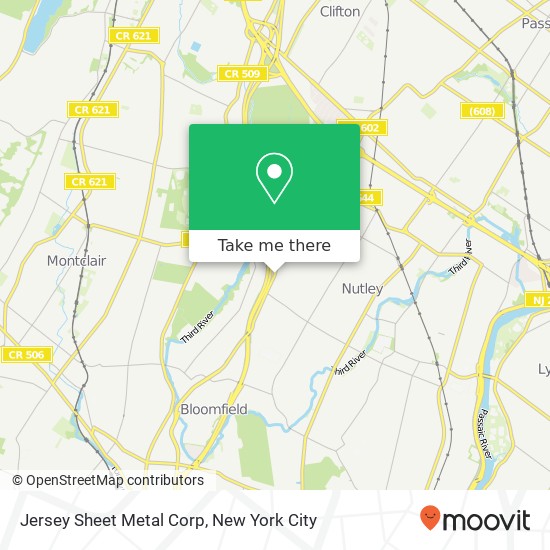 Mapa de Jersey Sheet Metal Corp
