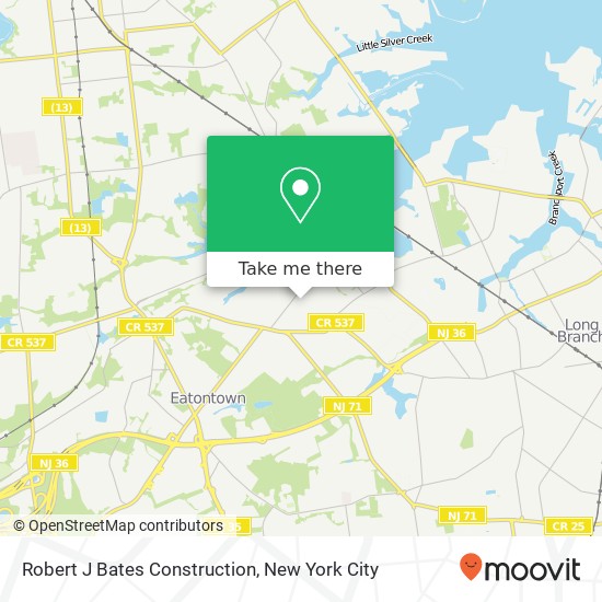 Robert J Bates Construction map