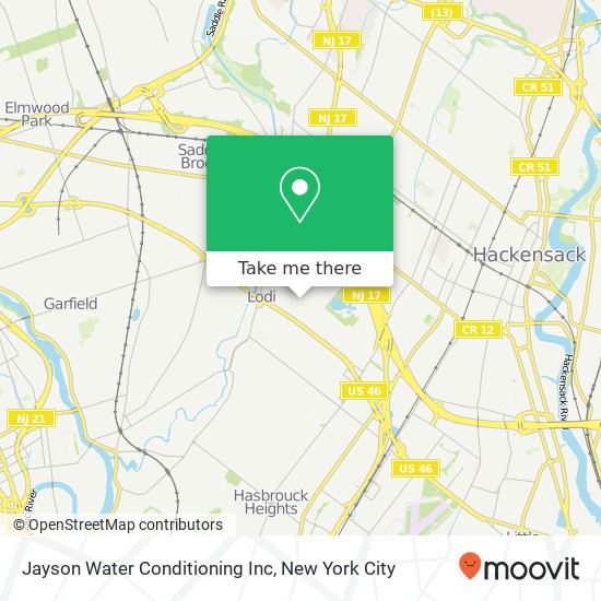 Jayson Water Conditioning Inc map