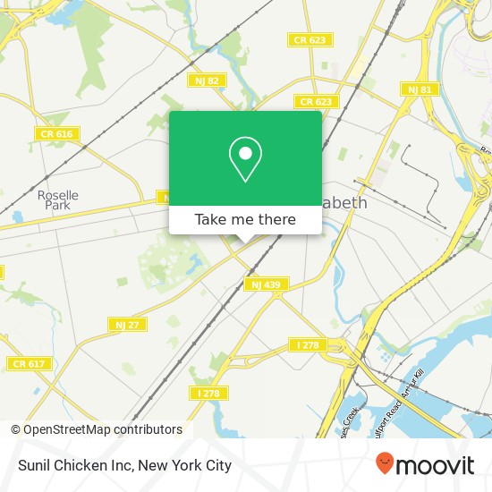 Mapa de Sunil Chicken Inc