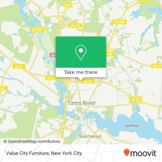 Value City Furniture map