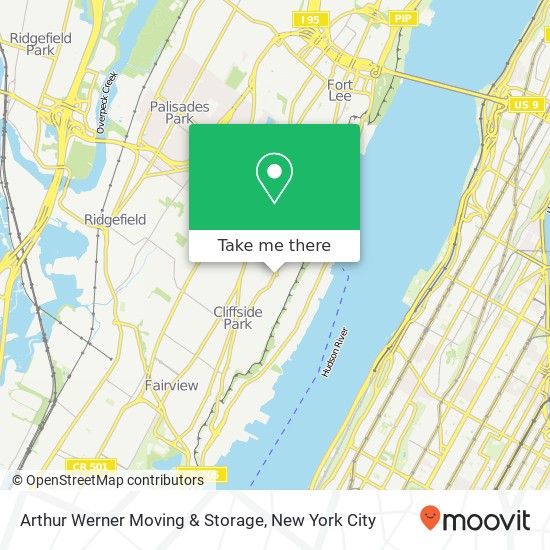 Mapa de Arthur Werner Moving & Storage