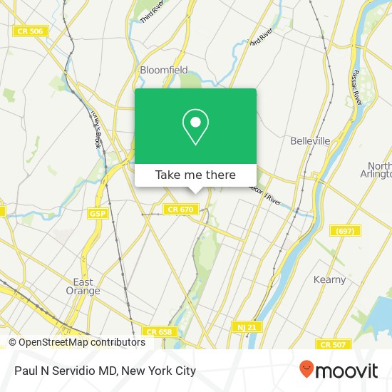 Paul N Servidio MD map