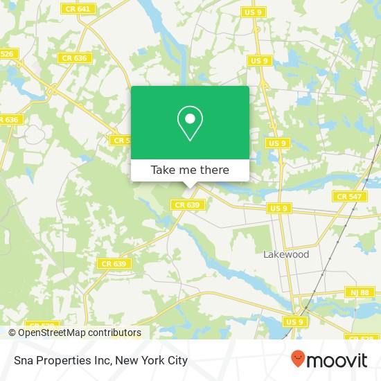 Sna Properties Inc map