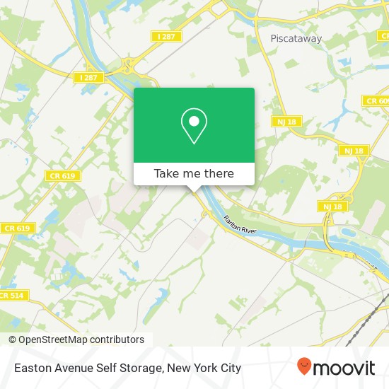Easton Avenue Self Storage map