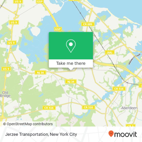 Mapa de Jerzee Transportation