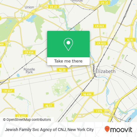 Jewish Family Svc Agncy of CNJ map