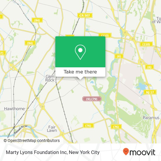 Marty Lyons Foundation Inc map