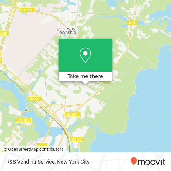 Mapa de R&S Vending Service