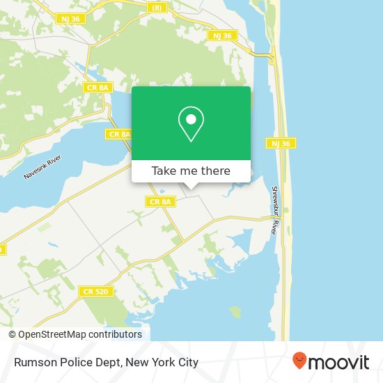 Rumson Police Dept map