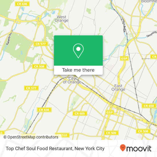 Top Chef Soul Food Restaurant map