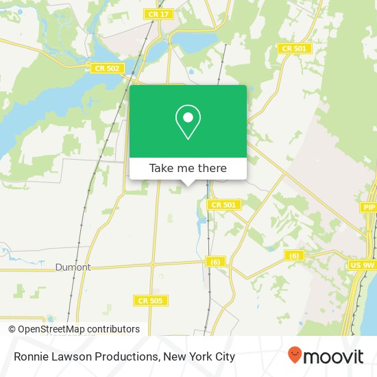 Ronnie Lawson Productions map