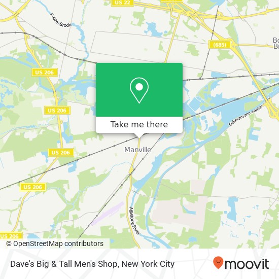 Mapa de Dave's Big & Tall Men's Shop
