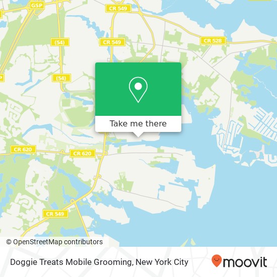 Doggie Treats Mobile Grooming map