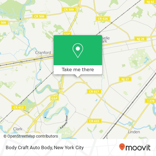 Mapa de Body Craft Auto Body