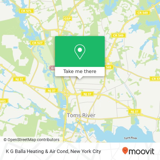 K G Balla Heating & Air Cond map