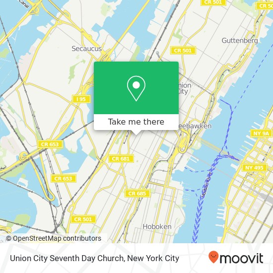Mapa de Union City Seventh Day Church