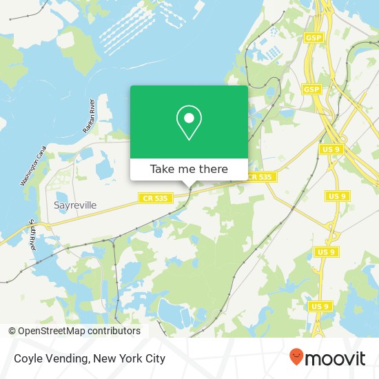 Coyle Vending map