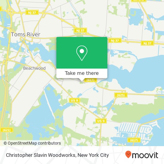 Christopher Slavin Woodworks map