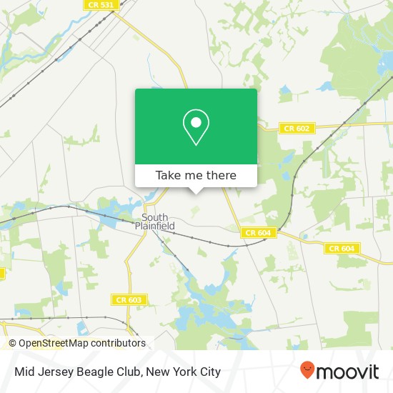 Mapa de Mid Jersey Beagle Club