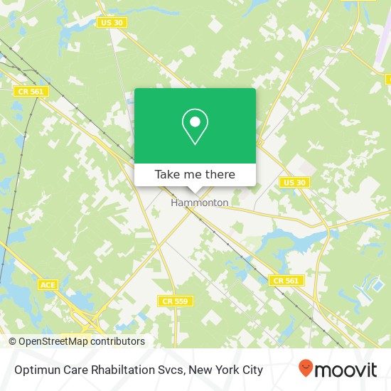 Optimun Care Rhabiltation Svcs map