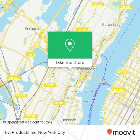 Evi Products Inc map
