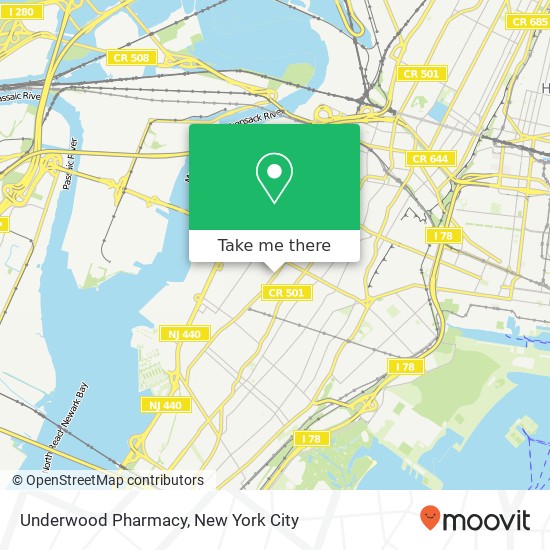 Mapa de Underwood Pharmacy