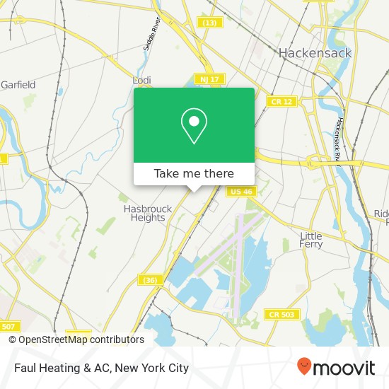 Faul Heating & AC map