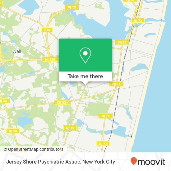 Mapa de Jersey Shore Psychiatric Assoc