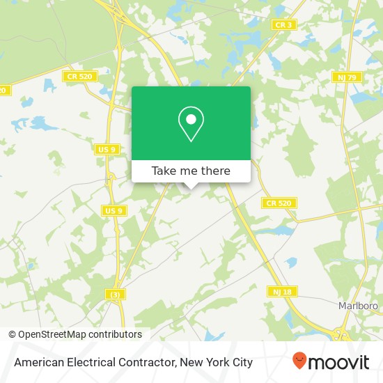 American Electrical Contractor map