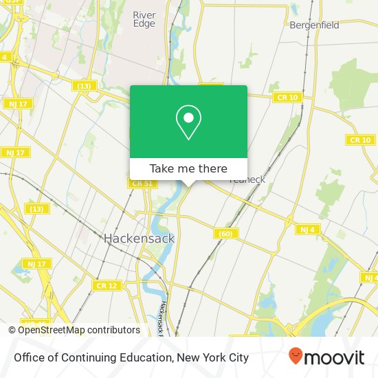 Office of Continuing Education map