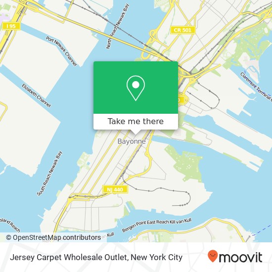 Mapa de Jersey Carpet Wholesale Outlet